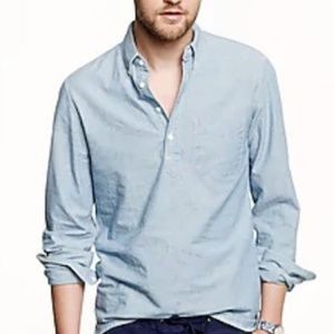 J.Crew Men's Japanese Chambray Popover Shirt